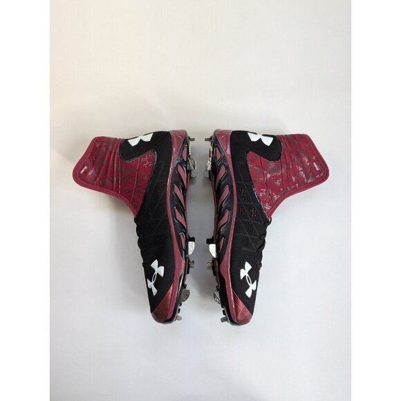 New Under Armour Highlights Football Cleats Wine And Black Size 15 - Picture 7 of 8